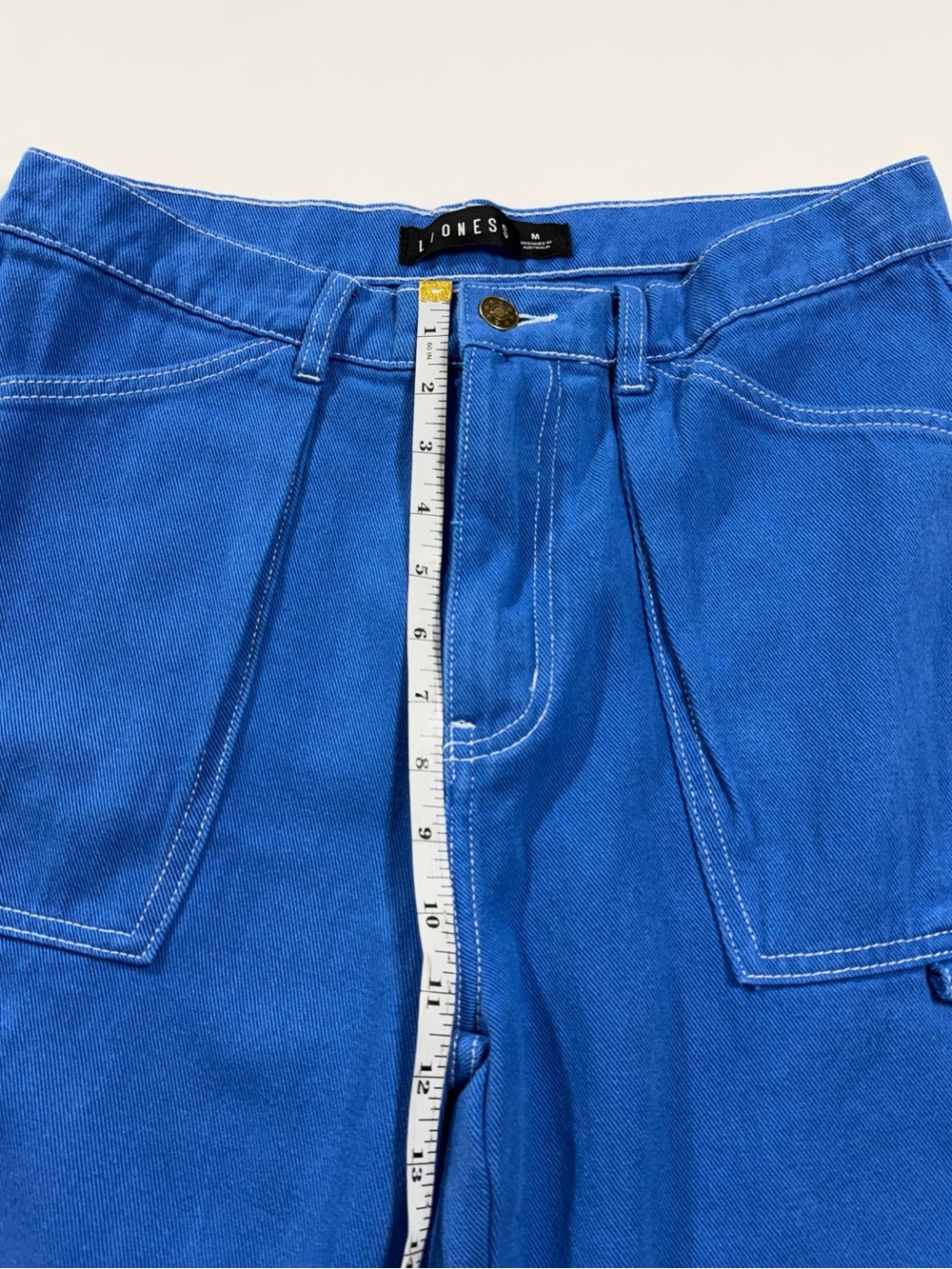 Lioness Miami Vice Cobalt Blue Baggy Wide Leg Jeans M Denim Pants - Picture 9 of 12